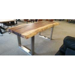 n502 suar tafel met stalen frame poot maat 200x90