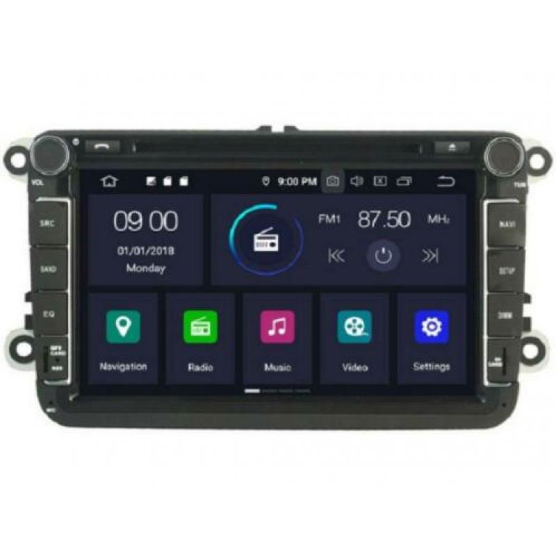 android 9 navigatie vw caddy dvd carkit android 9 usb 8 inch