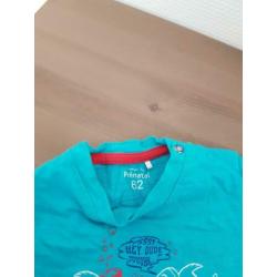 2 t shirts prenatal maat 62