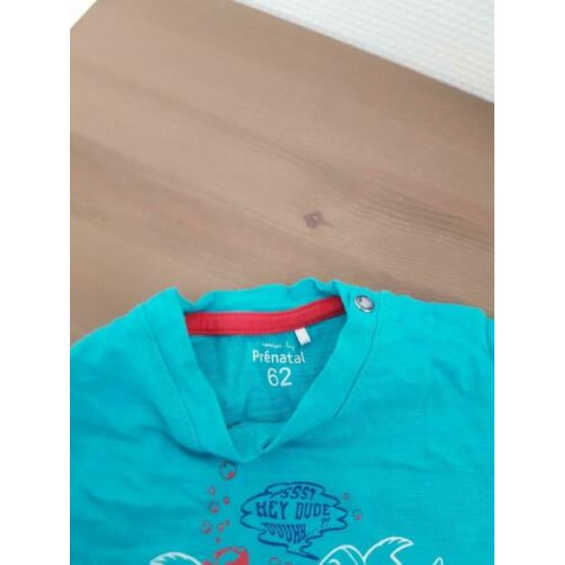 2 t shirts prenatal maat 62