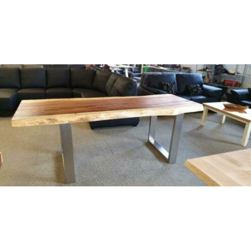 n502 suar tafel met stalen frame poot maat 200x90