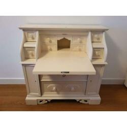 leuke kleine authentieke witte brocante (hal)secretaire