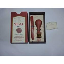 Stuart Houghton Personal Seal set with wax stempel Initial N