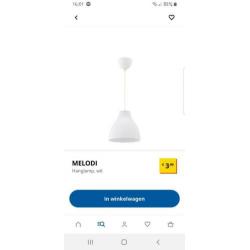 2 witte lampenkappen (Ikea melodi)