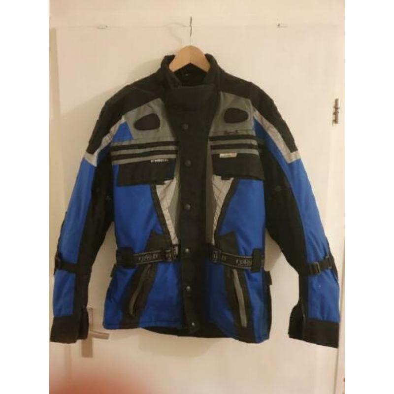 Te Koop Motorjas blauw/zwart maat L, merk Roleff