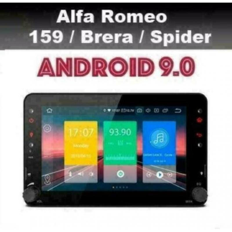 Alfa Romeo 159 Brera radio navigatie wifi android 9.0 dab HD