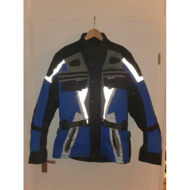 Te Koop Motorjas blauw/zwart maat L, merk Roleff