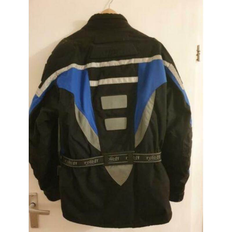 Te Koop Motorjas blauw/zwart maat L, merk Roleff