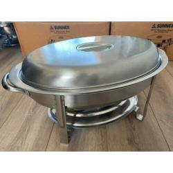 Sunnex 18/10 Stainless Steel ovale chafing dish RVS 510 MM