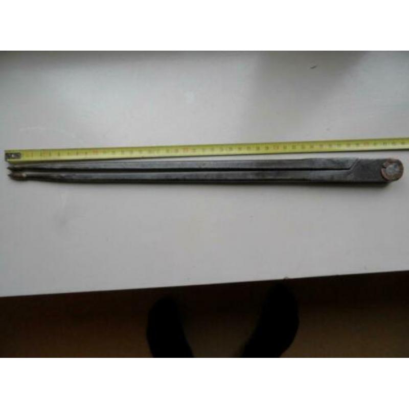 Antieke passer 43 cm met koperen punten