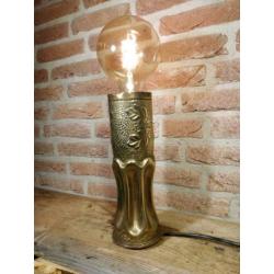 Bijzondere 1916 Trench art huls, lamp, loopgravenkunst