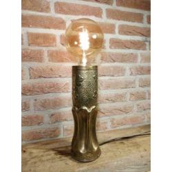 Bijzondere 1916 Trench art huls, lamp, loopgravenkunst