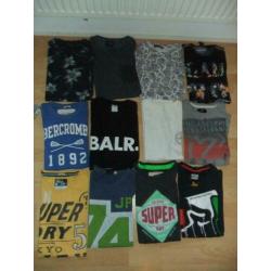 MERKKLEDING 34 stuks, SUPERDRY,PROTEST,LACOSTE,ABERCROMBLE