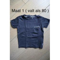 T-shirtjes/korte broekjes/hoedjes maat 80/86