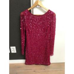 Ruby ray fuchsia sequin jurkje maat 36