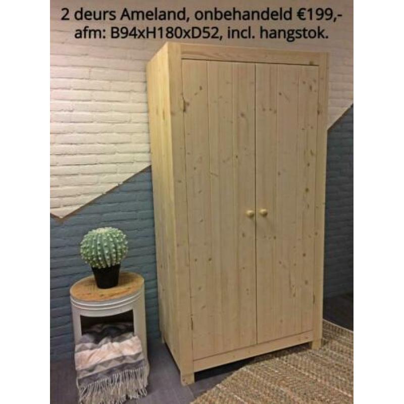 Blankhouten peuterstapelbed 70x150 145 cm hoog.