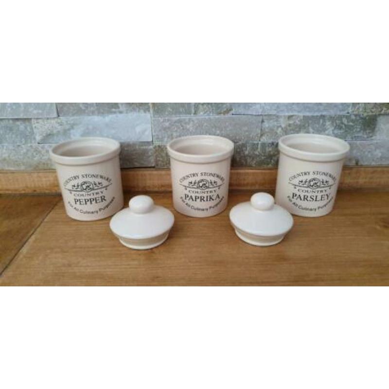 Landelijk Country Stoneware servies / serveer soepterrine &