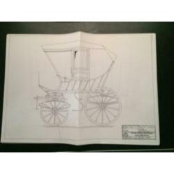 Aangeboden Bouw Tekening een Dogcart Schaal 1:8 Modelbouw