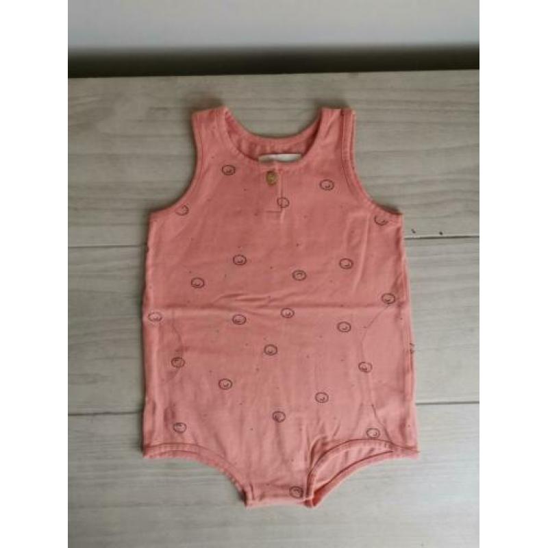 Little Indians pakje onesie roze smiley 12-18m 80/86