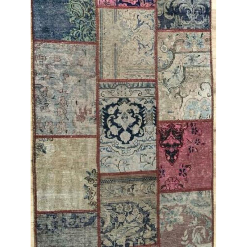 Mooie patchwork vloerkleed tapijt 390x86 cm