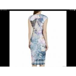 Ted Baker elegante vrouwelijke jurk prachtige print Ted 4 40