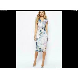 Ted Baker elegante vrouwelijke jurk prachtige print Ted 4 40