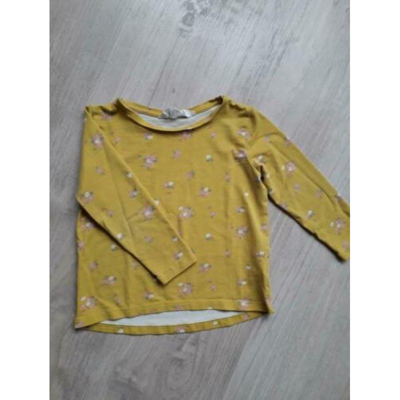 3 shirts longsleeve's maat 98 / 104 oa hema h&m