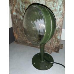 Groene industriële/vintage lamp (koplamp auto)