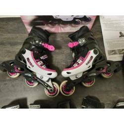 Rusher Verstelbare Inline Skates Maat 31-34 | +Bescherming