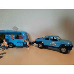 Playmobil 9502 caravan met jeep auto met doos