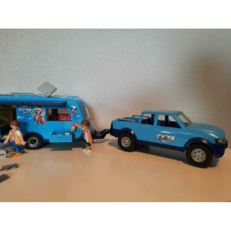 Playmobil 9502 caravan met jeep auto met doos