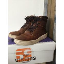 Mooie leren schoenen van Visions maat 32 cognac