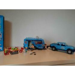 Playmobil 9502 caravan met jeep auto met doos