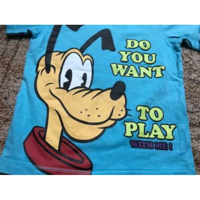 Pluto en gonzo t-shirt korte mouw maat 92