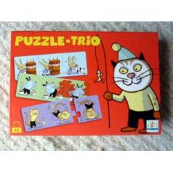 Djeco 8 kinderpuzzeltjes van 3 stukjes - zo goed als nieuw