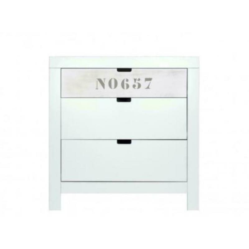 Bopita Basic Wood Babykamer 3 delig White Wash Opruiming!