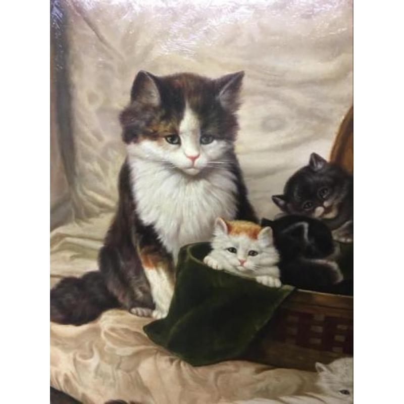 L. Pascin Poes met kittens