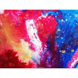 Abstract Acryl Schilderij, Handgemaakt Schilderij op Canvas