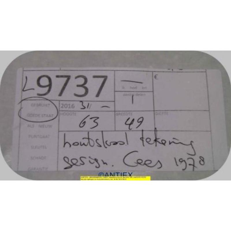 9737 - houtskool tekening gesigneerd Cees 1978 - € 15