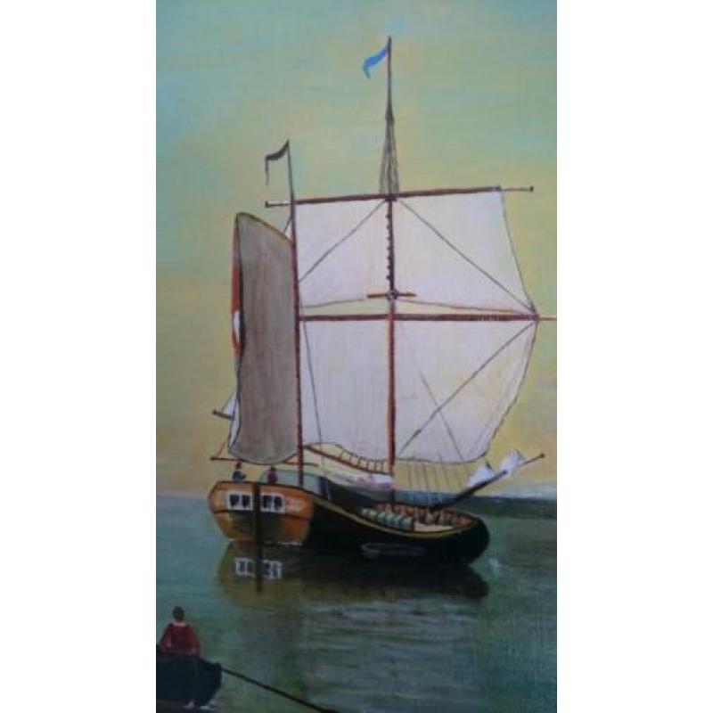 Schilderij maritiem Enkhuizen