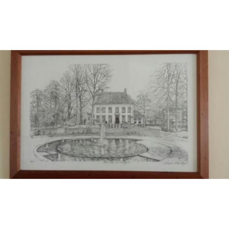 Potloodtekening van Het Hof van Hillegom