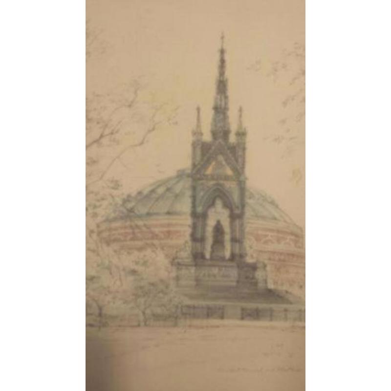 tekening Albert Hall memorial