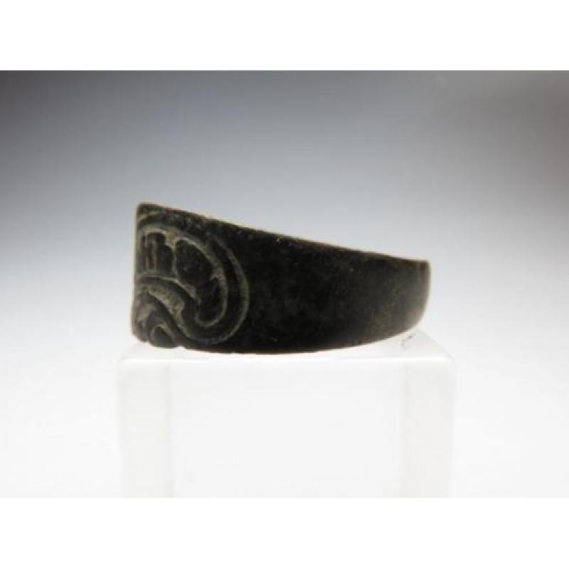 Late Medieval bronze ring decorated with cyrillic writing