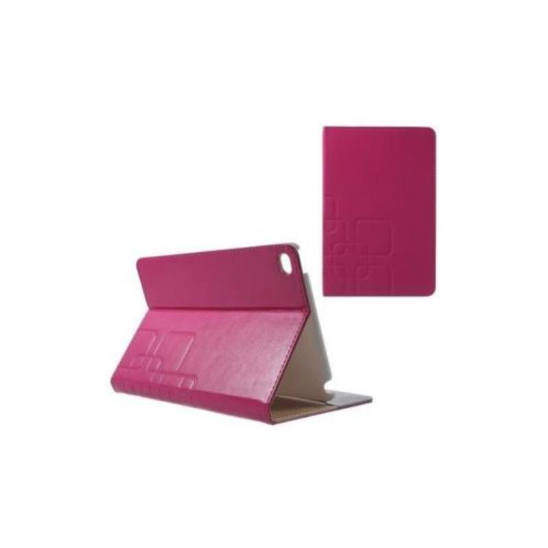 iPad mini 4 - hoes, cover, case - PU leder - roze