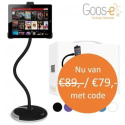 Goos-e flexibele iPad & tablethouder - Compleet - Zwart