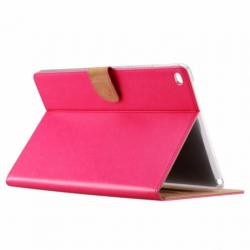 Ntech iPad Air 2 Roze Booktype Kunstleer Hoesje Met Pasjes