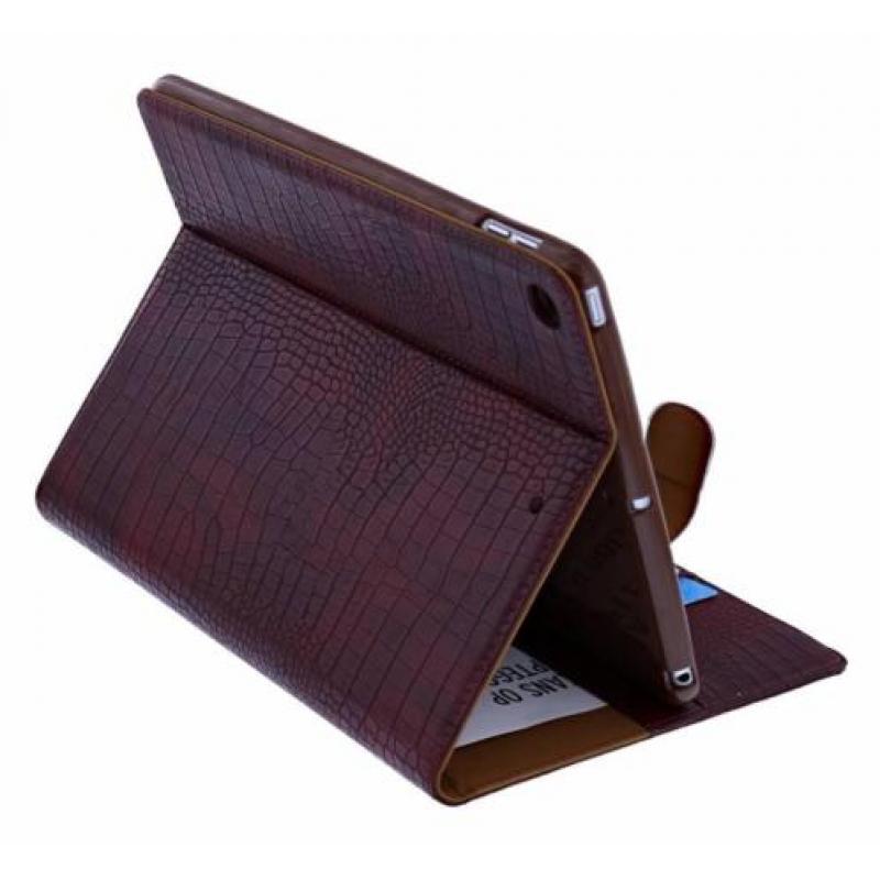 iPad 2017 (9.7 inch) Luxe Bordeaux Krokodillen Skin Book Ty