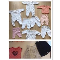 Pakket baby meisjes kleding maat 50/56