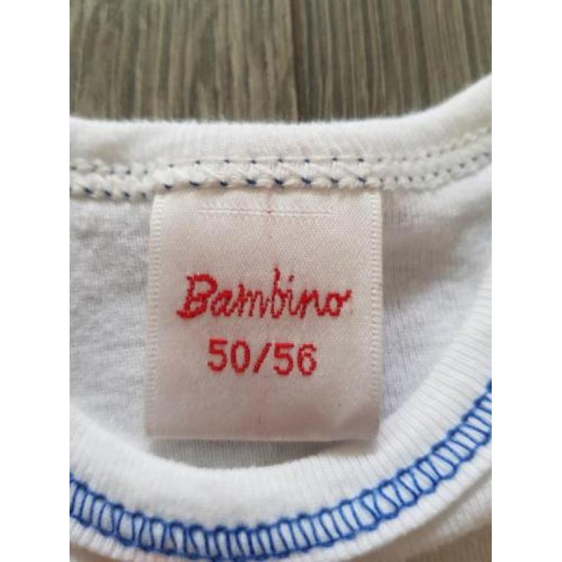 BAMBINO witte romper schaapje maat 50/56 (KG511)